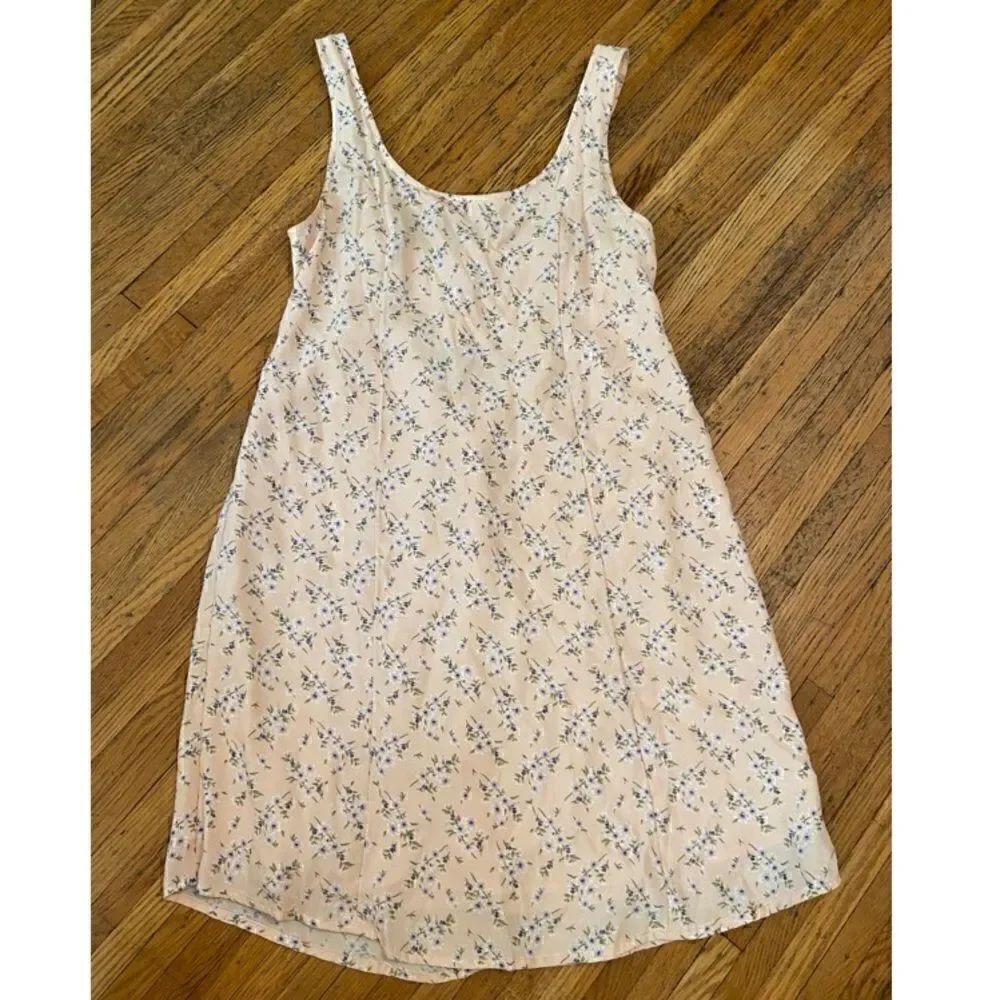 American Eagle light pink floral tank dress